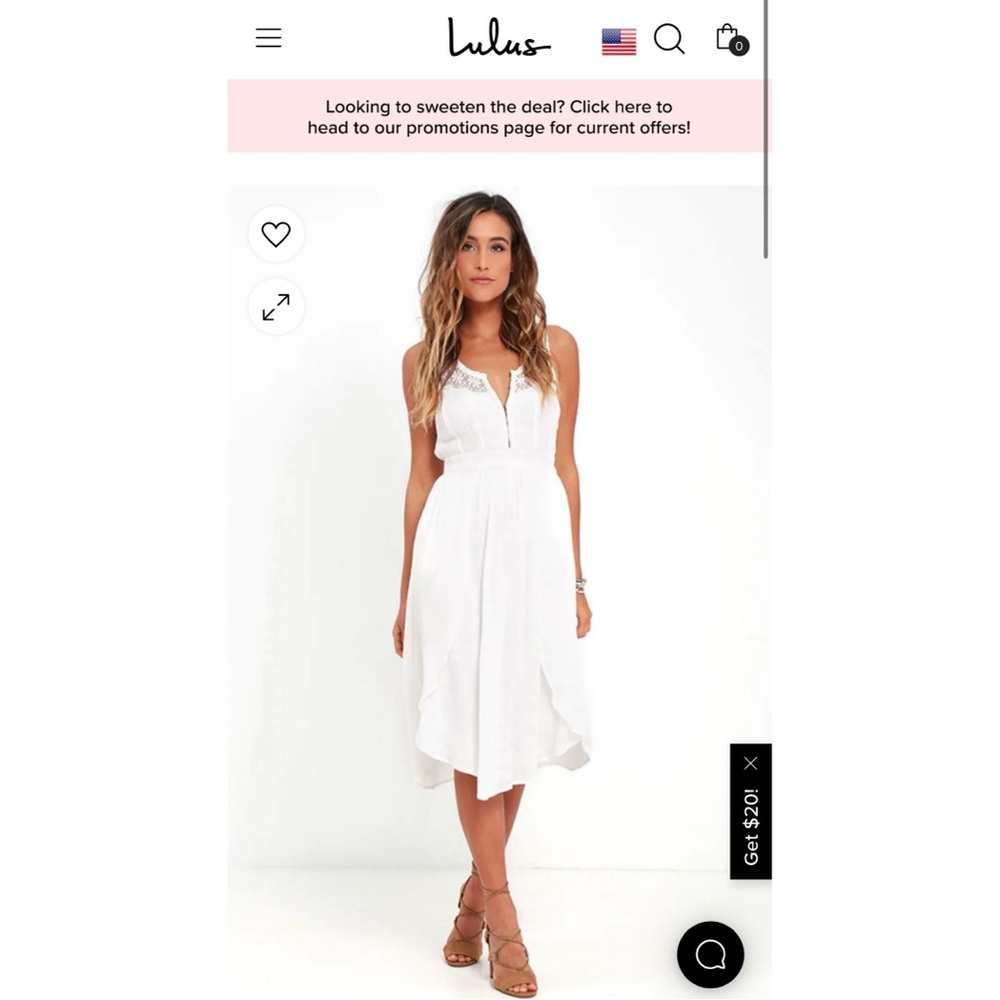 Amuse Society Kinley Cream Lace Midi Dress